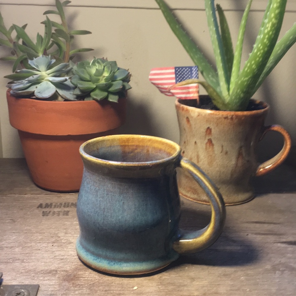 Ceramic Mug with Navajo and Honey Glaze